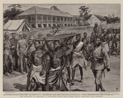 Ashanti的麻烦，被捕的国王和女王被带入Kumassi 作者 弗兰克·达德